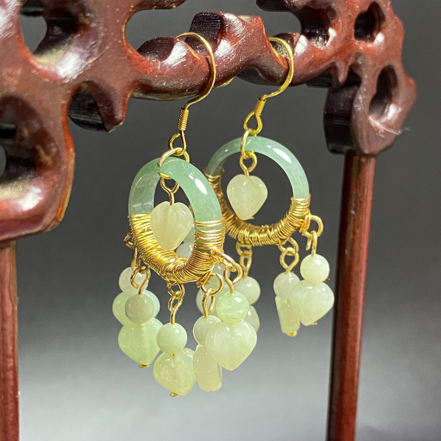 HANLE original design A grade jadeite earrings