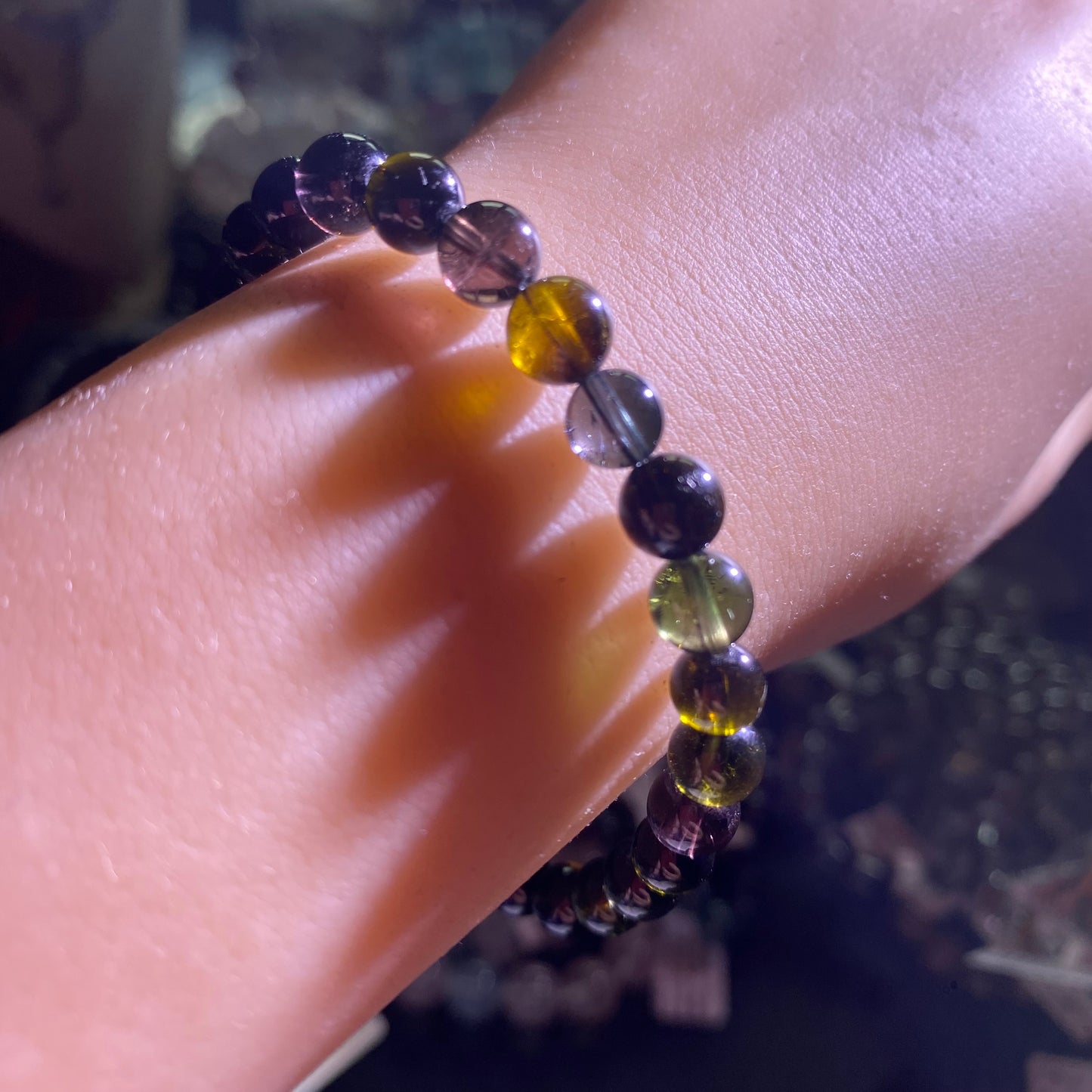 HANLE natural high quality black beauty (black rose) tourmaline bracelet with certificate and box