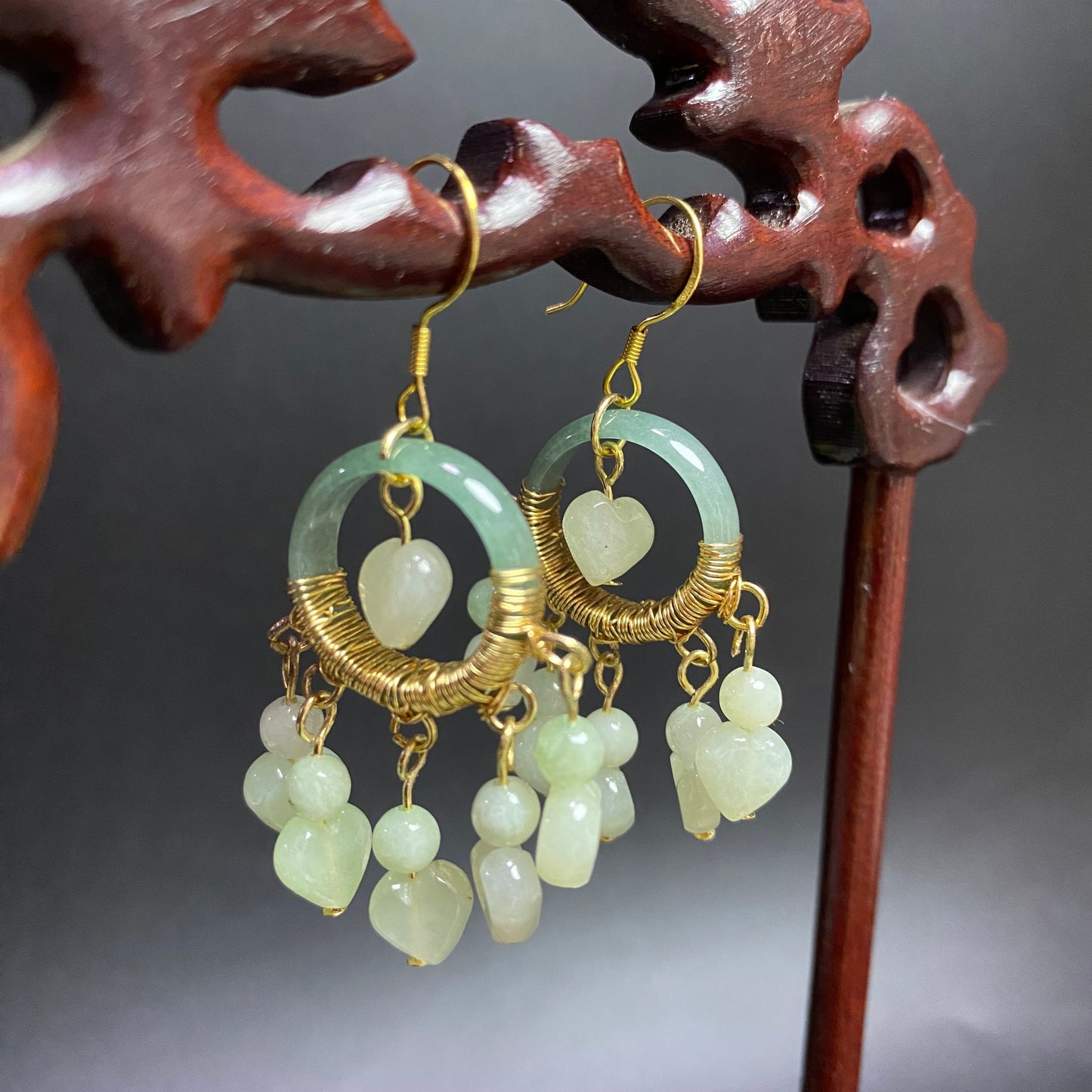 HANLE original design A grade jadeite earrings