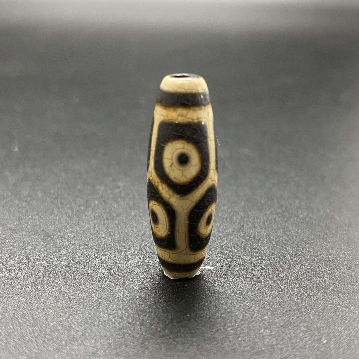 HANLE Tibetan Dzi barrel beads 14*40mm with certificate and box lucky charm