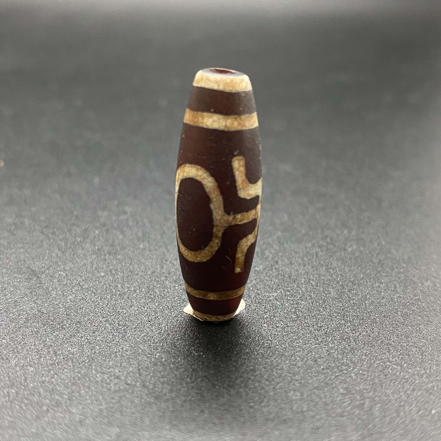 HANLE Tibetan Dzi barrel beads 14*40mm with certificate and box lucky charm