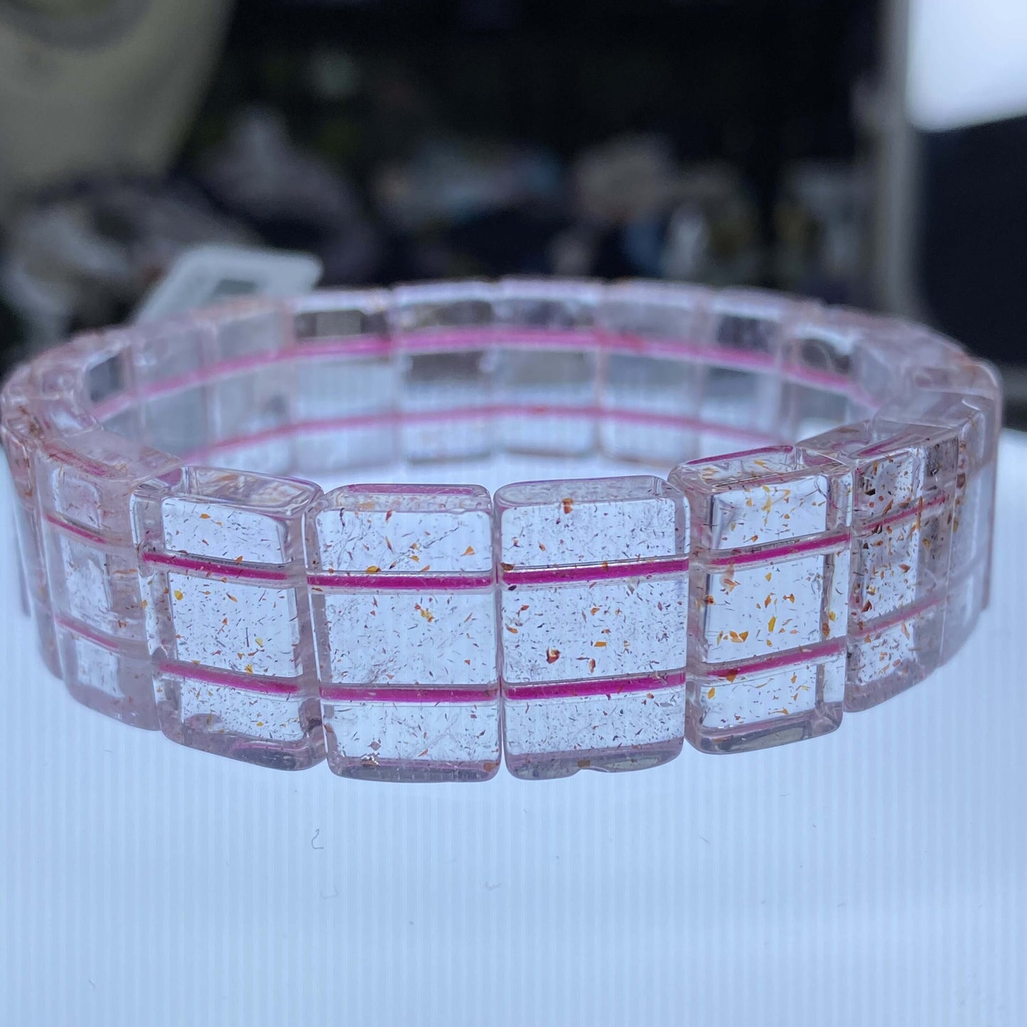 HANLE natural strawberry super serven soft bangle with certificate and box (Patterns or colors will be shipped randomly)