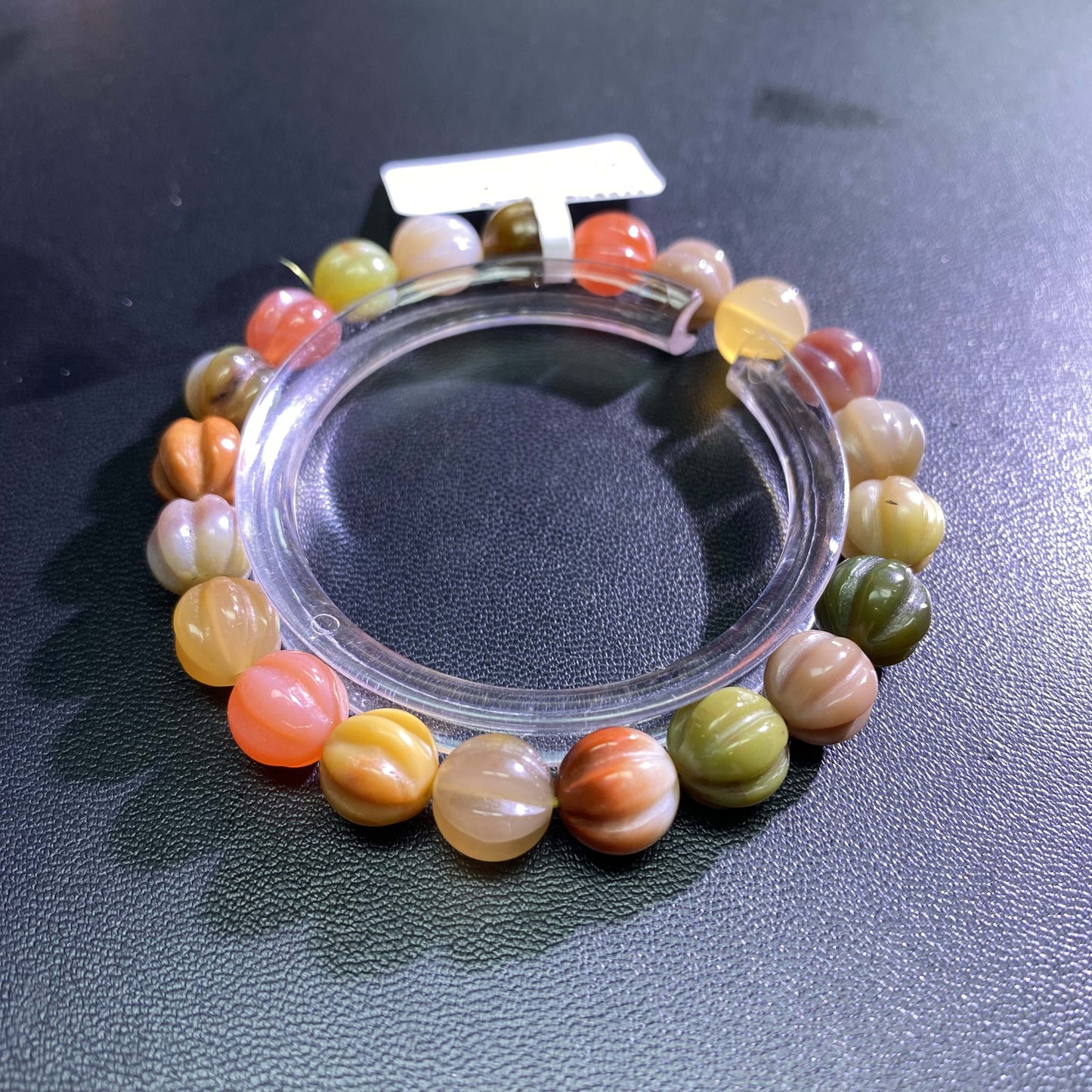 HANLE natural old mine yanyuan agate pumpking bracelet with certificate and box