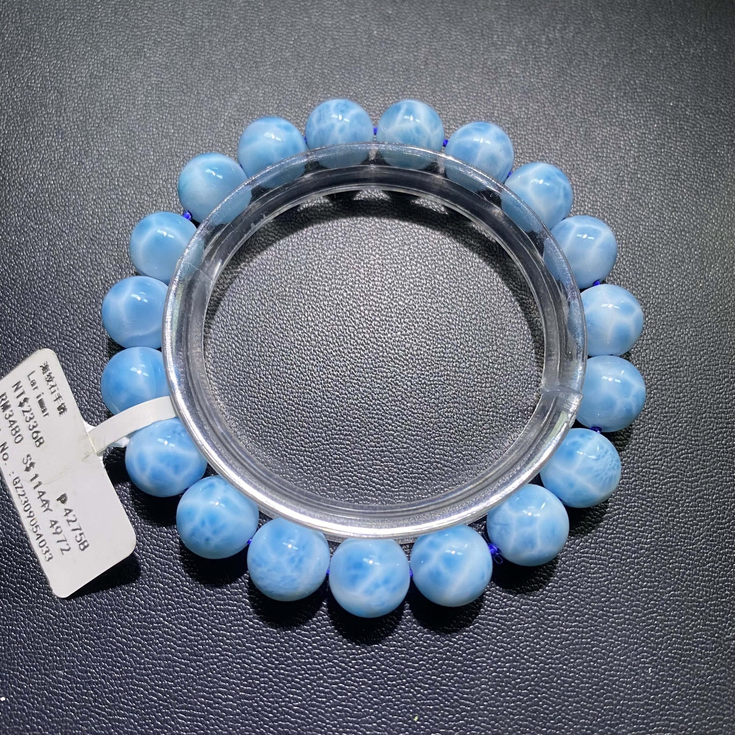 HANLE top quality larimar bracelet with certificate and box