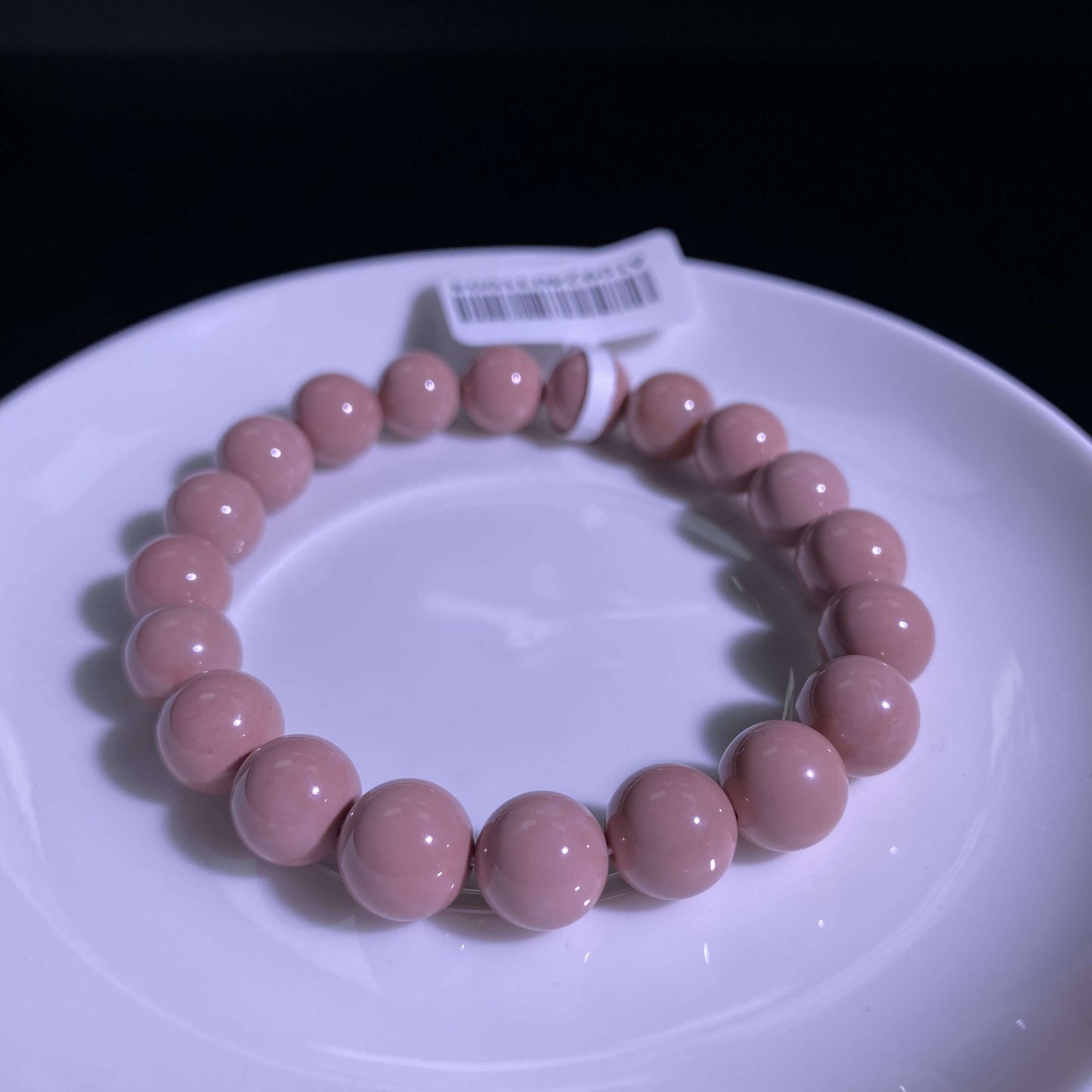 HANLE natural pure pink alashan agate bracelet with certificate and box