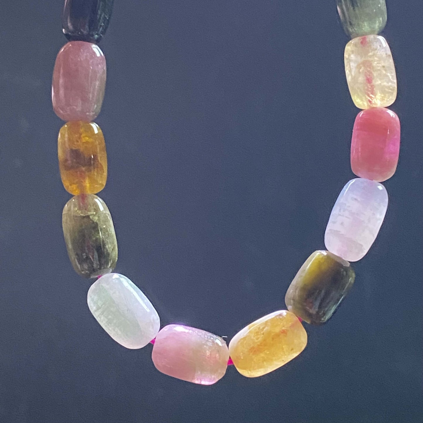 HANLE natural tourmaline barrel bracelet with certificate and box