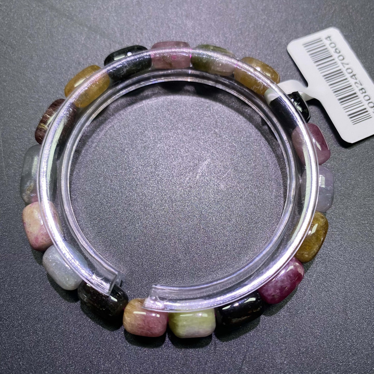 HANLE natural tourmaline barrel bracelet with certificate and box