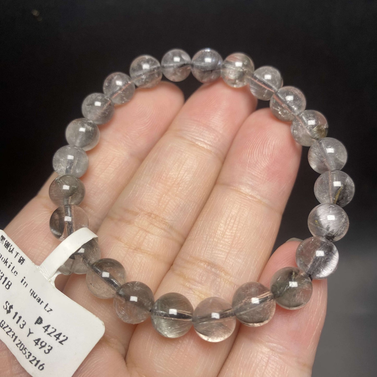 HANLE natural high quality brookite in quartz bracelet with certificate and box one of the synergy 12 stone