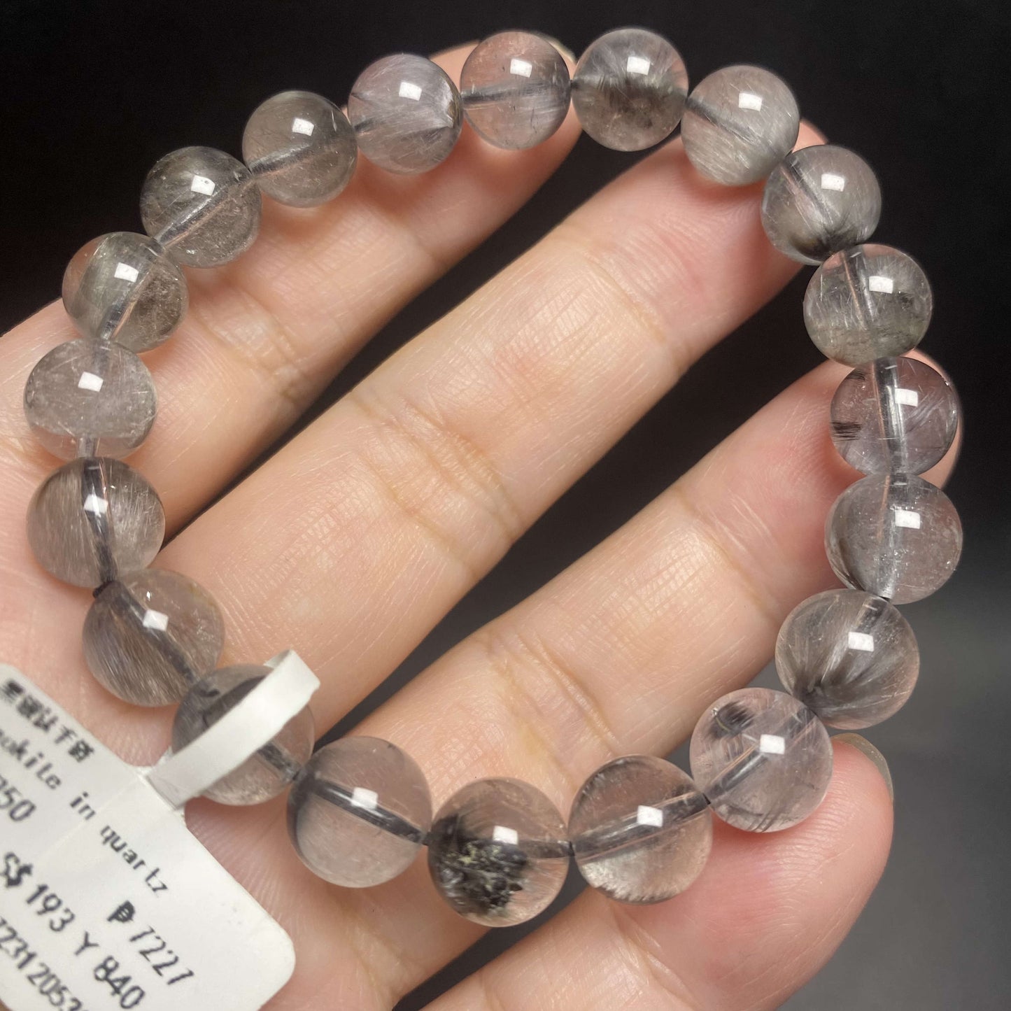 HANLE natural high quality brookite in quartz bracelet with certificate and box one of the synergy 12 stone