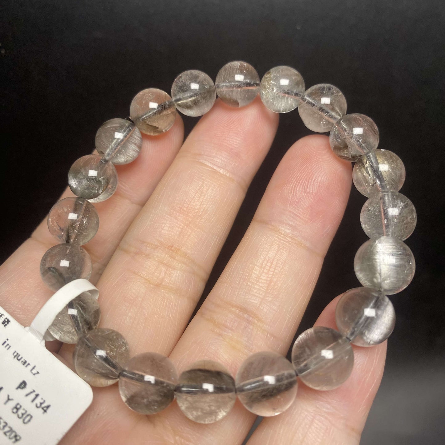 HANLE natural high quality brookite in quartz bracelet with certificate and box one of the synergy 12 stone