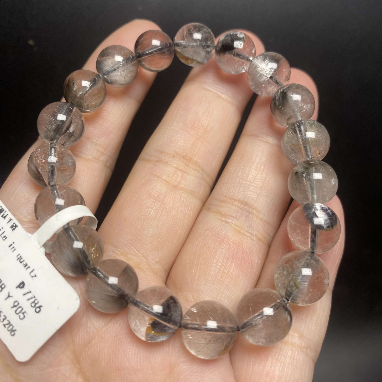 HANLE natural high quality brookite in quartz bracelet with certificate and box one of the synergy 12 stone