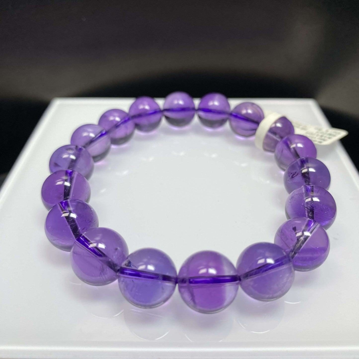 HANLE natural high quality brazillian amethyst 11mm bracelet February birthstone crown chakra