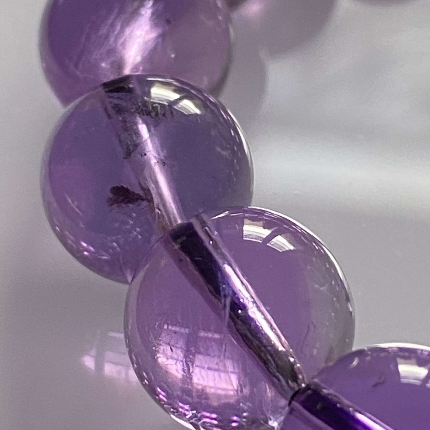 HANLE natural high quality brazillian amethyst 11mm bracelet February birthstone crown chakra