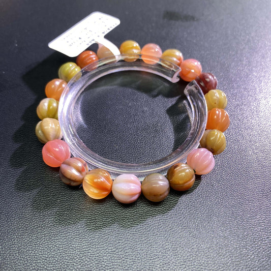 HANLE natural old mine yanyuan agate pumpking bracelet with certificate and box