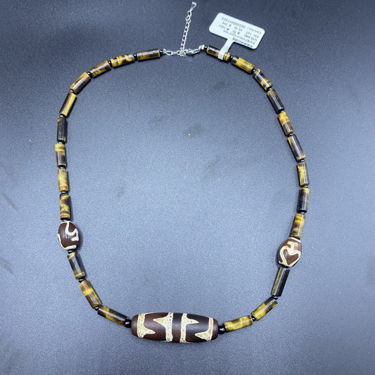 HANLE original design necklace Dzi & tiger eye