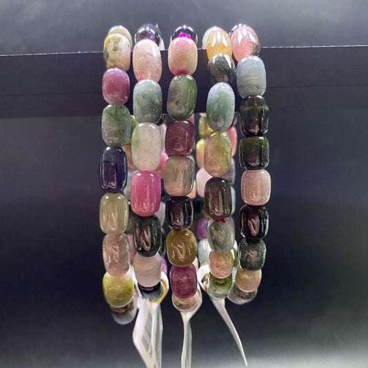 HANLE natural tourmaline barrel bracelet with certificate and box