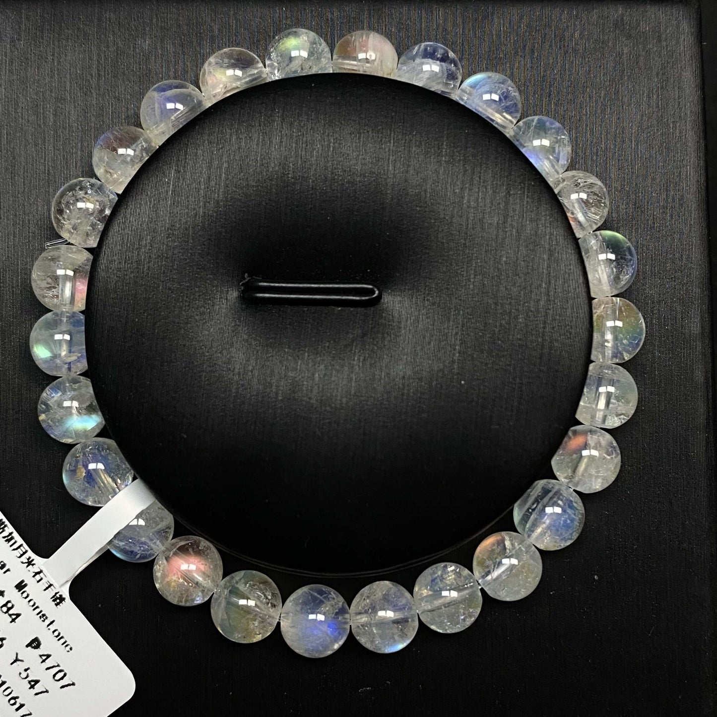 HANLE natural high quality Madagascar rainbow moonstone bracelet 6mm,7mm,8mm Libra lucky stone Crown chakra