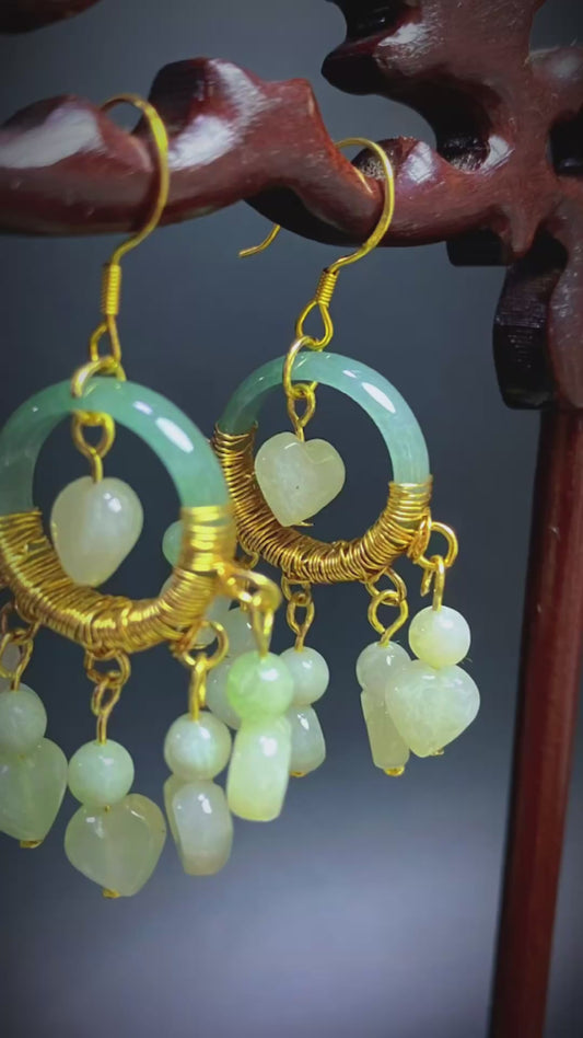 HANLE original design A grade jadeite earrings