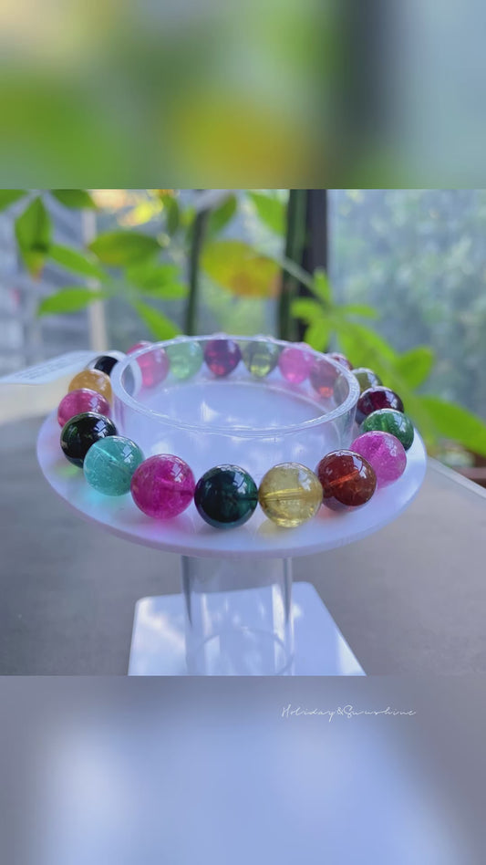 HANLE natural high quality tourmaline bracelet with certificate and box